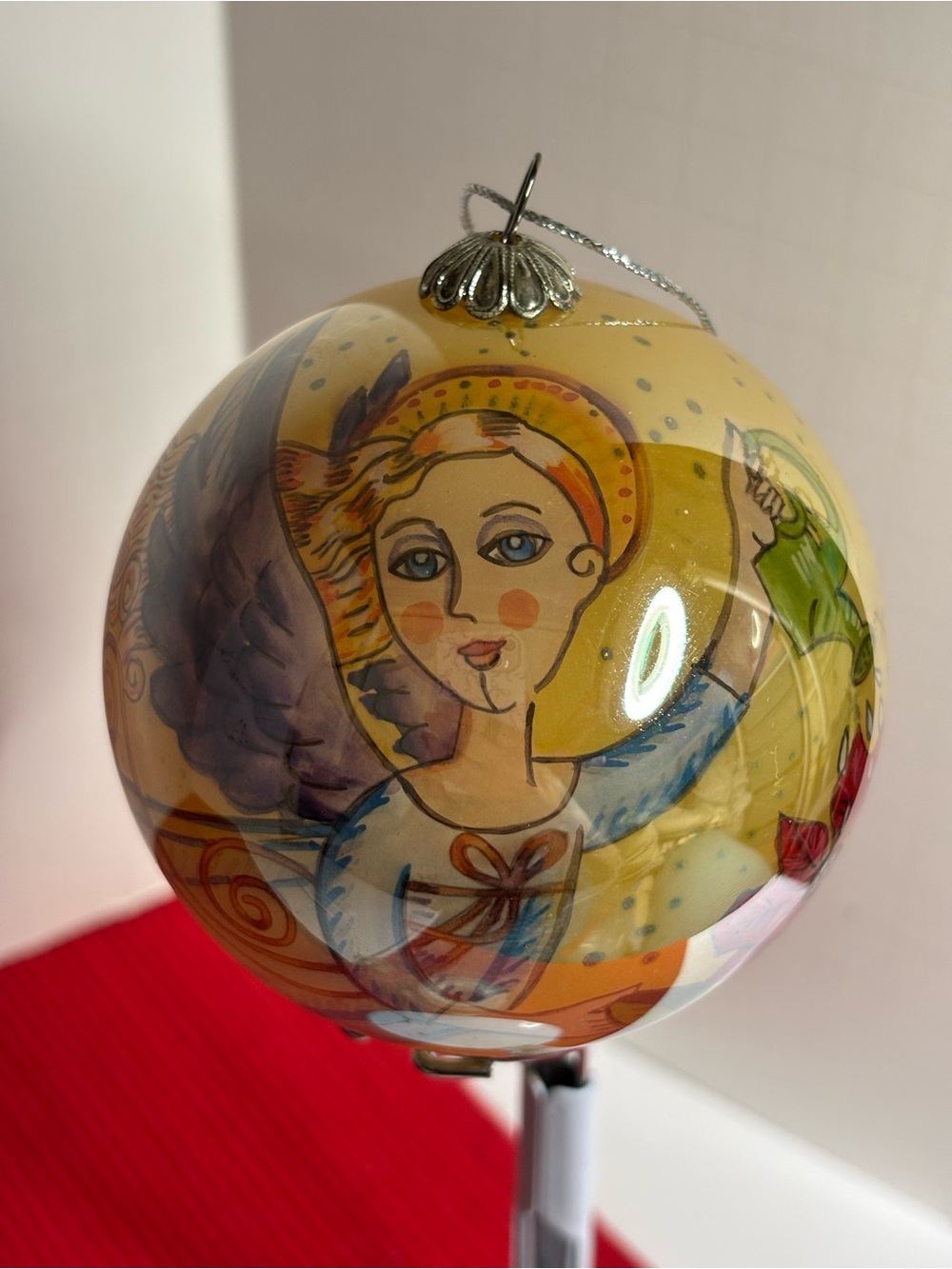 Pier 1 2006 Li Bien Garden Angel Glass Christmas Ornament